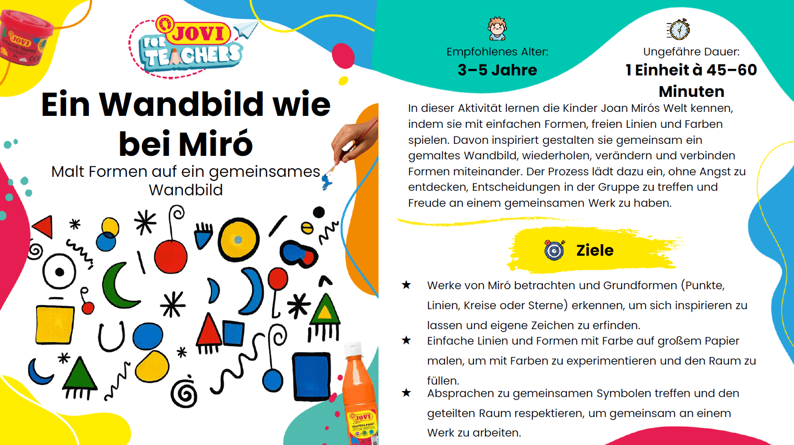 Ein Wandbild wie bei Miró