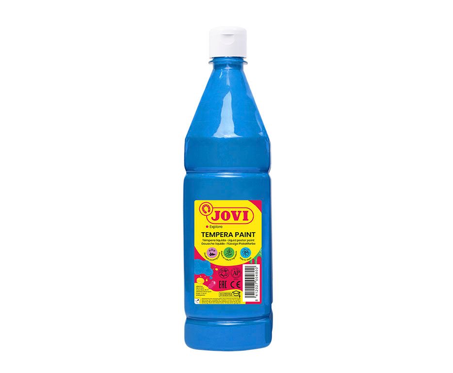 TEMPERA PAINT botella 1000 ml - Azul cyan