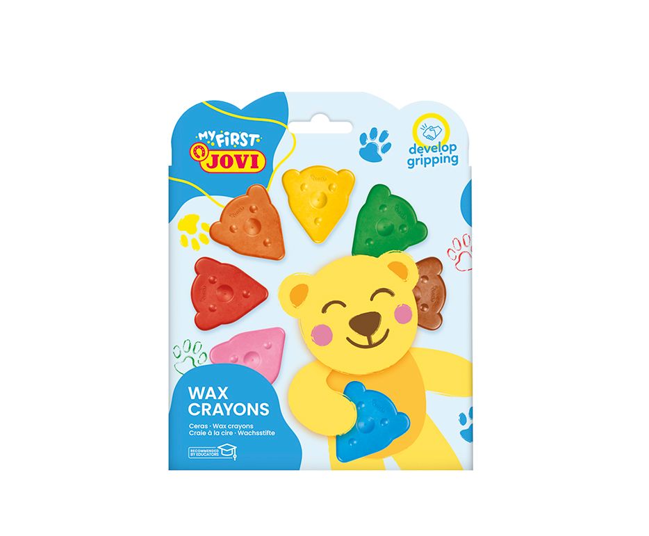 MY FIRST CRAYON Estuche 8 ceras con forma de oso colores básicos