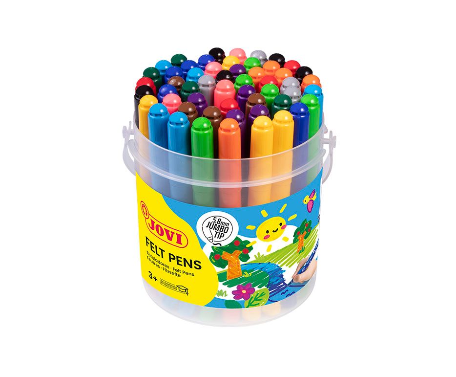 FELT PENS Bote 48 rotuladores JUMBO TIP colores surtidos
