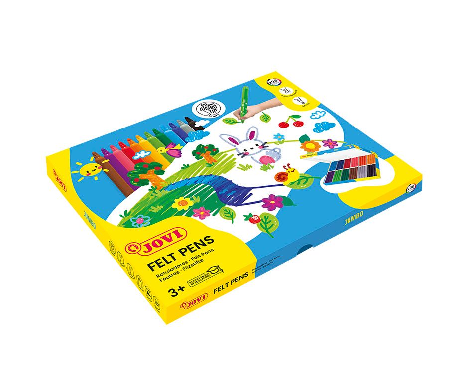 FELT PENS Pack escolar 96 rotuladores JUMBO TIP colores surtidos