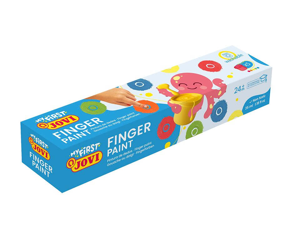 MY FIRST Finger Paint Estuche 5 botes 35 ml pintura de dedos colores surtidos