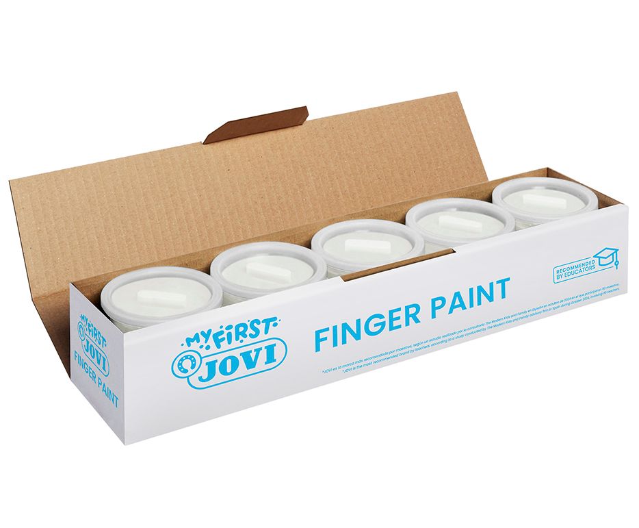 MY FIRST Finger Paint Étui de 5 pots de 125 ml peinture unicolore