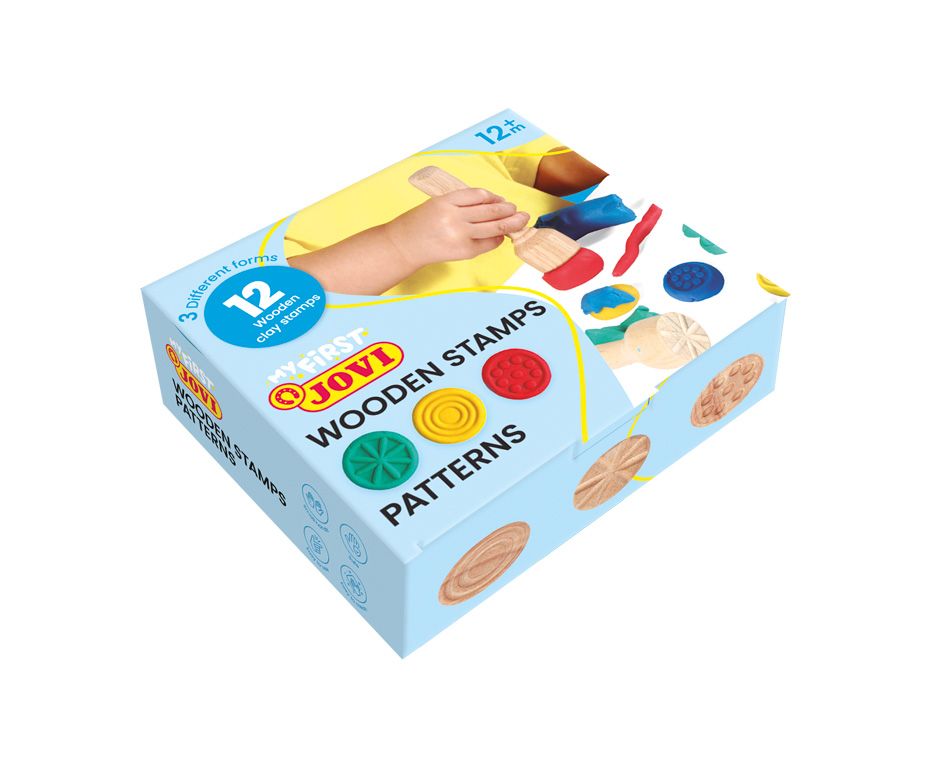 MY FIRST Plastilina Baby Schoolpack 12 sellos de madera texturas surtidas