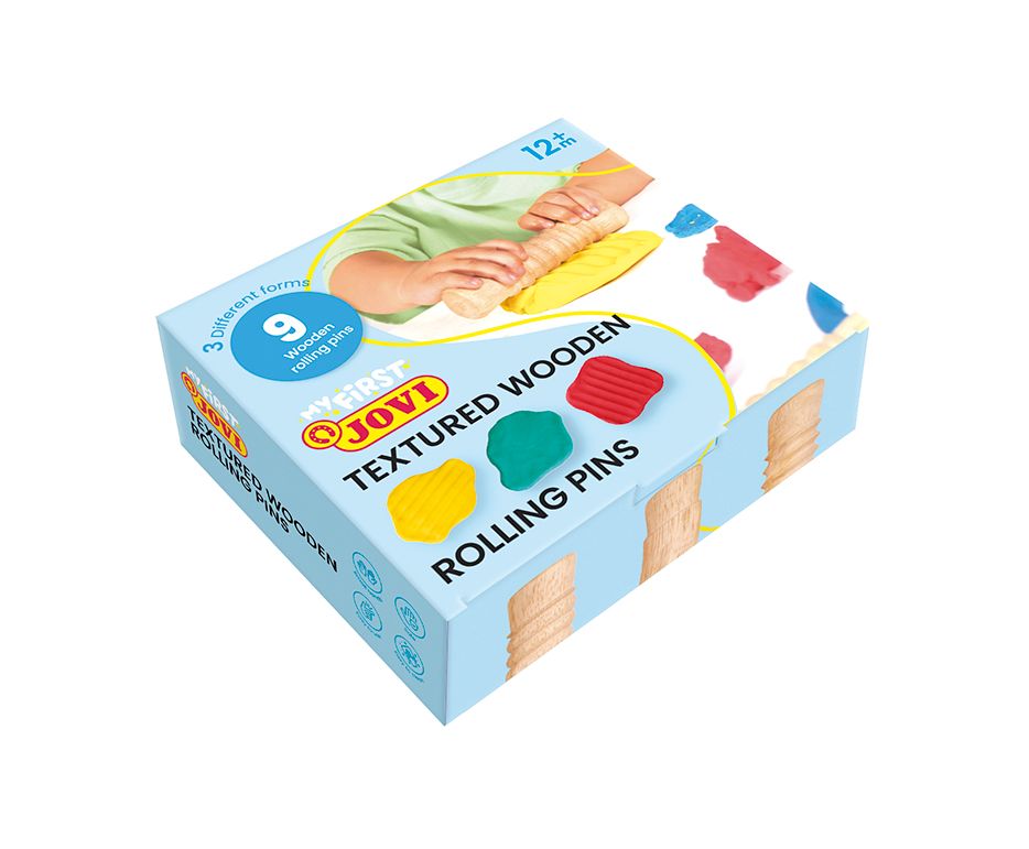 MY FIRST Plastilina Baby Schoolpack 9 rodets de fusta diferents textures