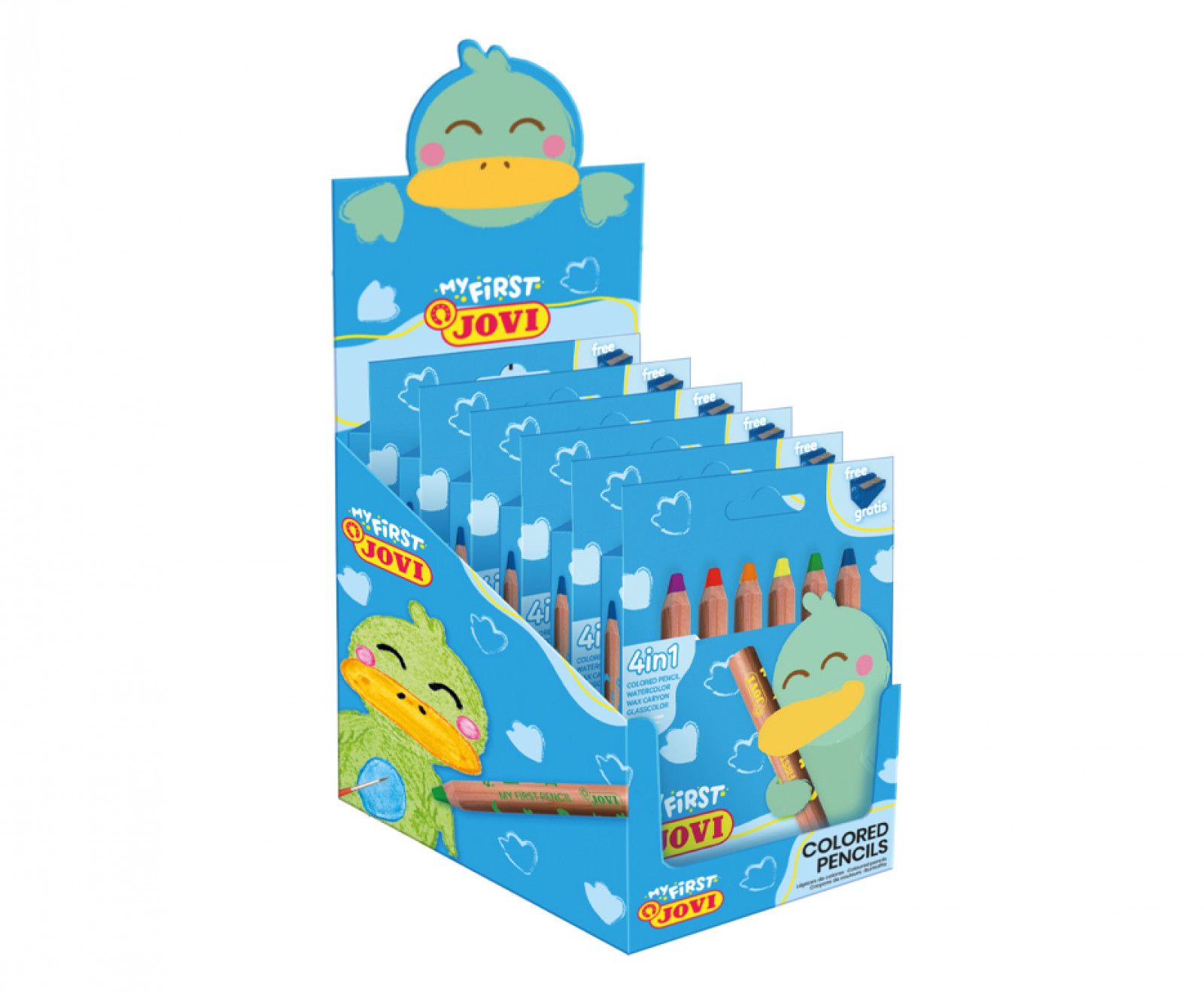 Lot De 6 Crayons Jovi My First - Extra Épais Pour Enfants Dès 12 Mois - Lavables