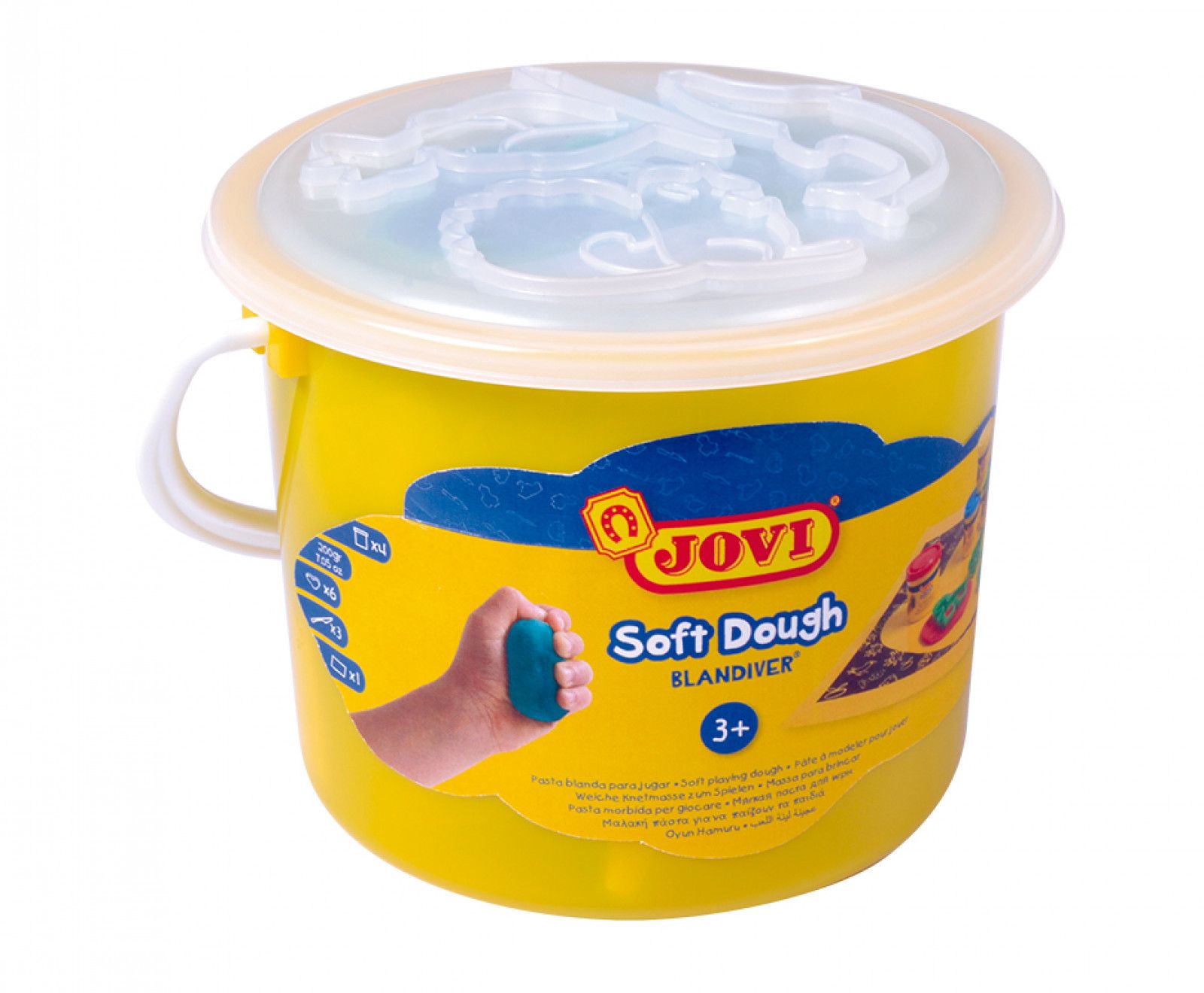 Soft Dough BLANDIVER Cubo 4 botes 50 g + accesorios